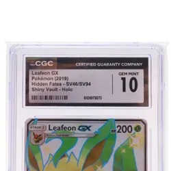 Pokemon TCG Hidden Fates 2019 Leafeon GX Shiny Vault Holo SV46 - CGC Gem Mint 10 - Image 2