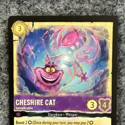 Disney Lorcana Whispers in the Well Cheshire Cat Inexplicable 60/204 Super Rare - Image 3