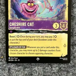 Disney Lorcana Whispers in the Well Cheshire Cat Inexplicable 60/204 Super Rare - Image 4