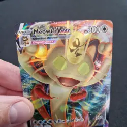Pokemon Card Meowth VMAX SWSH005 Full Art Holo Ultra Rare Black Star Promo .. - Image 3