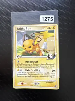 Pokemon TCG Raichu 31/111 Rising Rivals Regular Rare Non-Holo 2009 - PLAYED - Image 1
