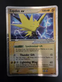 Pokemon 2005 Zapdos ex 33 Tin Black Star Promo - DMG - Image 1