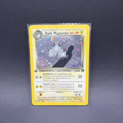 Pokemon TCG Dark Magneton 11/82 Team Rocket Holo Rare 1st Edition LP Condition - Image 1