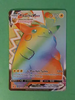 BEAUTIFUL COPY Pokemon Vivid Voltage Pikachu VMAX 188/185 Rainbow Secret Rare - Image 1