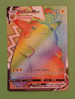 BEAUTIFUL COPY Pokemon Vivid Voltage Pikachu VMAX 188/185 Rainbow Secret Rare - Image 2