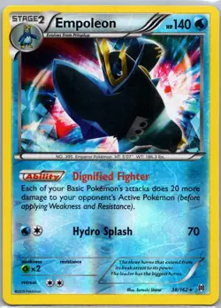 Pokemon TCG Empoleon 38/162 BREAKthrough Rev Holo LP - Image 1