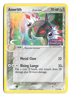 Pokemon Anorith 57/110 EX Holon Phantoms Stamped Reverse Rev Holo Foil - Image 1