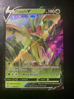 Pokemon TCG Flapple V Sword & Shield - Battle Styles 018/163 Holo Ultra Rare - Image 1