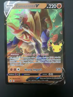Pokemon TCG Zamazenta V Celebrations 018/025 Holo Ultra Rare - Image 1