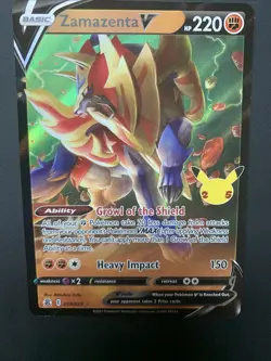 Pokemon TCG Zamazenta V Celebrations 018/025 Holo Ultra Rare - Image 3