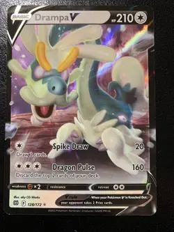 Pokemon TCG Drampa V Sword & Shield: Brilliant Stars 128/172 Holo Ultra Rare - Image 1