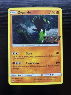 Pokemon TCG Zygarde 72/131 Forbidden Light Legendary Pokemon Promo Holo - Image 1