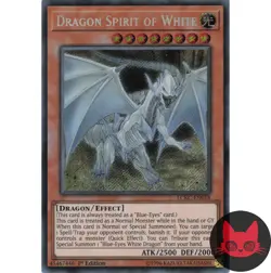 Yugioh Dragon Spirit of White LCKC-EN018 Secret Rare 1st Edition NM - Image 1