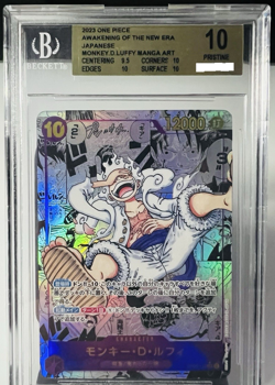 One Piece Card Game Monkey.D.Luffy OP05-119 Manga Rare JAPANESE BGS 10 - Image 1