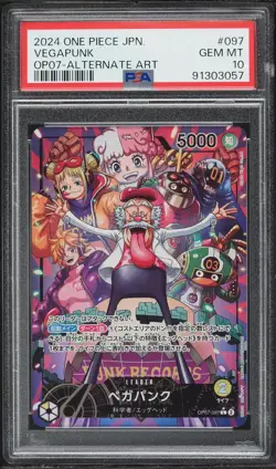2024 One Piece Japanese 500 Years Future Vegapunk Alt Art #OP07-097 PSA 10 - Image 1