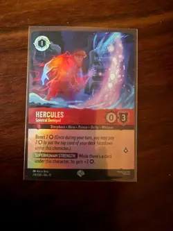 Disney Lorcana Winterspell Hercules Spectral Demigod 214/204 Epic Foil - Image 1