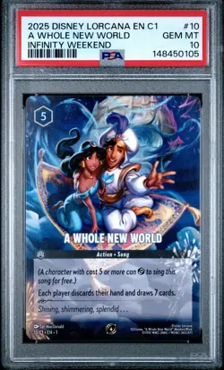 A Whole New World 2025 Disney Lorcana Promo #10 Infinity Weekend PSA 10 - Image 1
