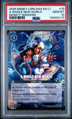 A Whole New World 2025 Disney Lorcana Promo #10 Infinity Weekend PSA 10 - Image 1