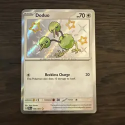 Doduo - 199/091 - Shiny Rare - Paldean Fates - Pokemon Card - Image 1