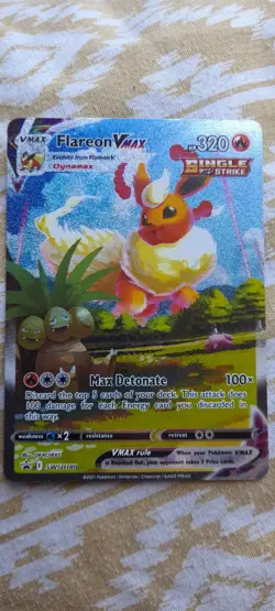 Flareon VMAX SWSH180 Premium Collection Black Star Promo Pokemon Card - Image 1