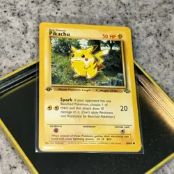 1st Edition Pikachu HP 60/64 | Jungle Set WOTC | Vintage Pokemon TCG Card DMG - Image 2