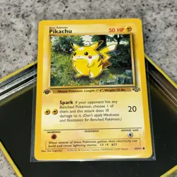 1st Edition Pikachu HP 60/64 | Jungle Set WOTC | Vintage Pokemon TCG Card DMG - Image 4