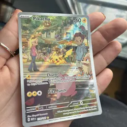 Pikachu 173/165 Illustration Rare Pokemon 151 Full Art Card NM 🔥⚡ - Image 4