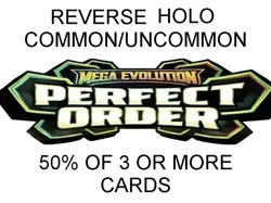 POKEMON - MEGA EVOLUTION: PERFECT ORDER REVERSE HOLO SINGLE + TRAINER CARDS NEW - Image 1