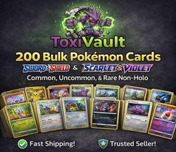 Pokemon 200 x TCG Game Cards Bulk Bundle Collection Bulk Job NM - Image 1
