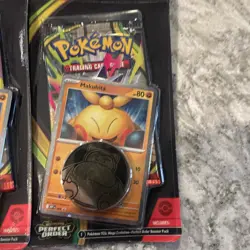 X5 Perfect Order Blister Packs Makuhita Pokemon Cards TCG New Sealed Mega - Image 3