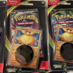 X5 Perfect Order Blister Packs Makuhita Pokemon Cards TCG New Sealed Mega - Image 5