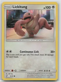 Pokemon Card Lickitung (Holo Common) Common Detective Pikachu 16/18 - Image 1
