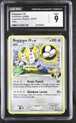 CGC 9 MINT Regigigas FB 2009 Supreme Victors 9/147 Holo Pokemon Card - Image 1