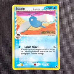 Pokemon Card - Swablu 65/101 Reverse Holo EX Dragon Frontiers Stamped - NM - Image 1