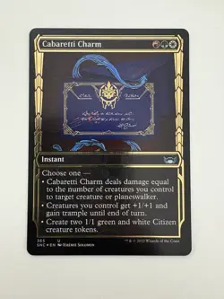 Cabaretti Charm Gilded Foil Showcase MTG Magic the Gathering Card NM Mint SNC - Image 1