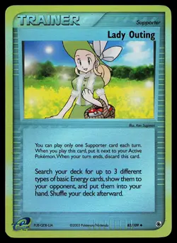 Pokemon Card - Lady Outing Ruby and Sapphire 83/109 Uncommon Reverse Holo - Image 1