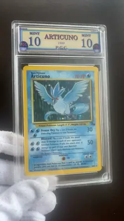 Articuno 2/62 GRADED 10 MINT PGC old pokemon card holo rare vintage 1999 - Image 1