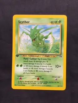 Pokemon Cards: 1st Edition Neo Discovery Uncommon: Scyther 46/75 - Image 1