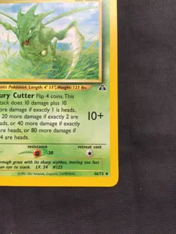 Pokemon Cards: 1st Edition Neo Discovery Uncommon: Scyther 46/75 - Image 4