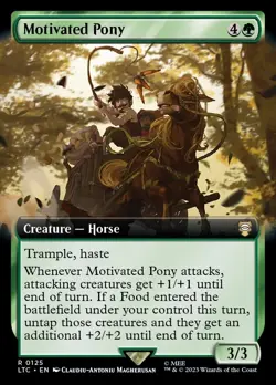 LTC Extended Art MOTIVATED PONY 1x Rare Lord of the Rings MTG NM - Image 1