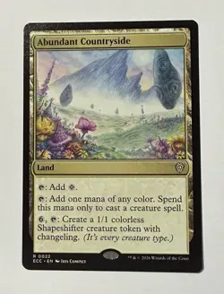 ABUNDANT COUNTRYSIDE mtg NM-M Commander Lorwyn Eclipsed 1 Rare - Image 1