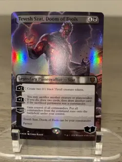 Tevesh Szat, Doom of Fools (Borderless) Commander Legends Foil NM - Image 2