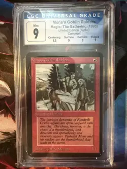 1993 Mon's Goblin Raiders CGC 9 Mint MTG Limited Edition Alpha - Image 1