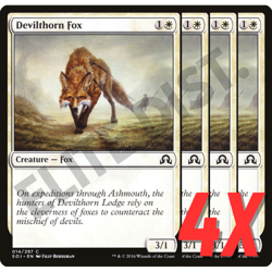 MTG Devilthorn Fox (Shadows over Innistrad) 014/297 (NEAR MINT) (4X) - Image 1