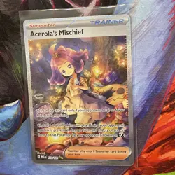 Pokemon TCG Acerola's Mischief 183/132 Mega Evolutions SIR - Image 4