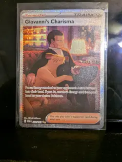 Pokemon TCG Full Art Trainer Giovanni's Charisma 204/165 Mew 151 - Image 1