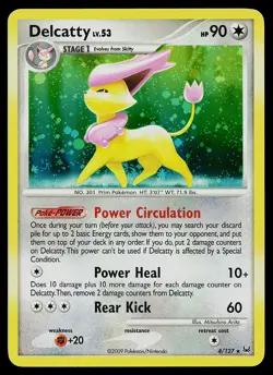 Pokemon Card - Delcatty Platinum 4/127 Holo Rare - Image 1