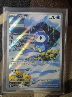 Pokemon Piplup 098/094 Illustration Rare Holo Phantasmal Flames English - Image 1