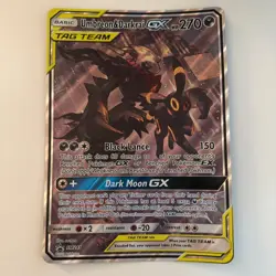 **JUMBO** Umbreon&Darkrai GX Tag Team Pokemon Promo #SM241 Sun And Moon LP - Image 1