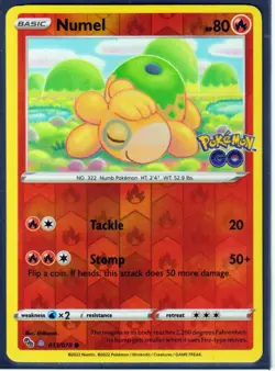 NUMEL (Peelable Ditto) 013/078 POKEMON GO REVERSE HOLO NM/LP (Excellent) (N2) - Image 1